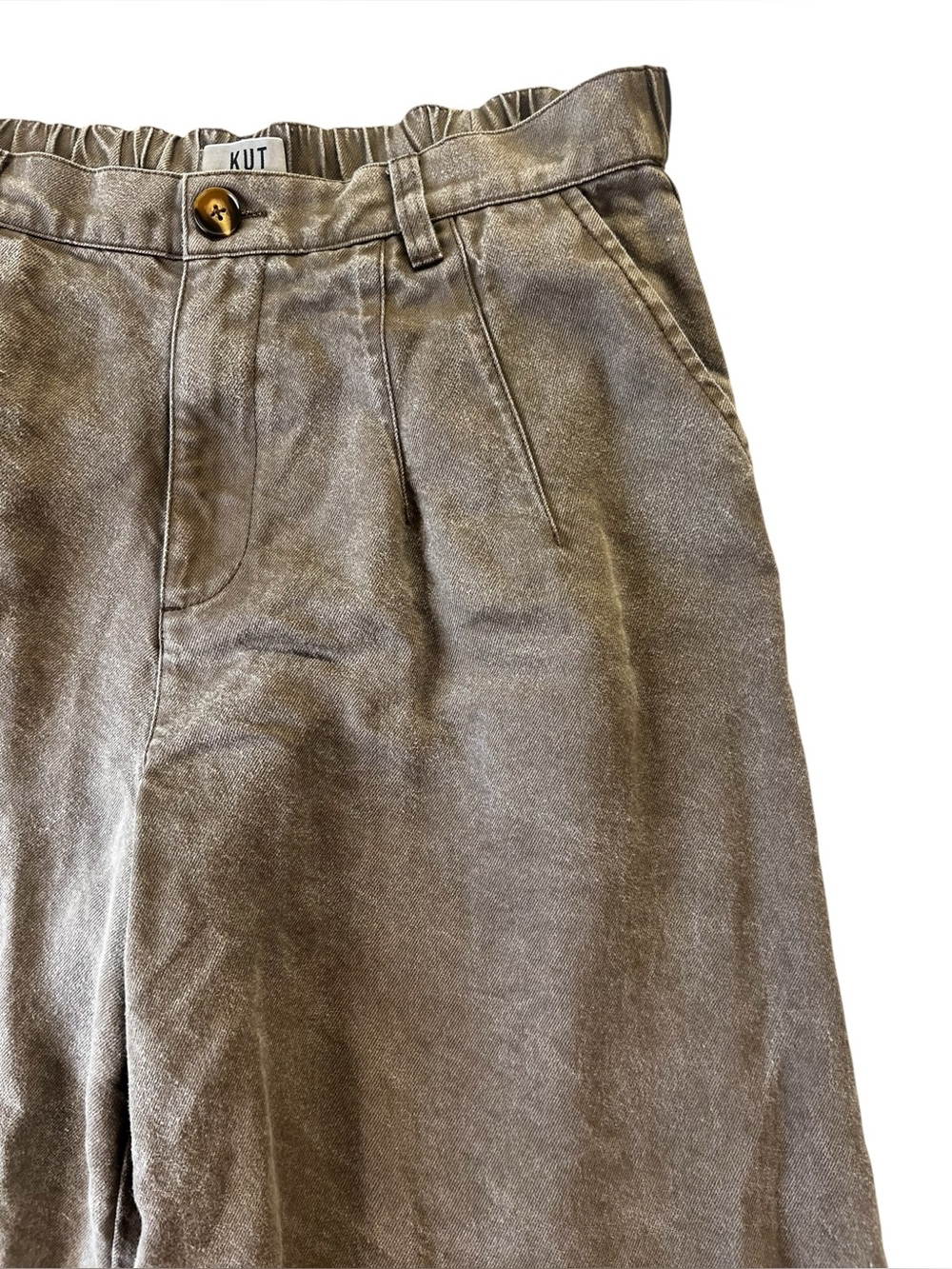 KUT From The Kloth High-Rise Wide Leg Jeans Size 14 Meg In Chestnut Color Boho - Picture 5 of 15